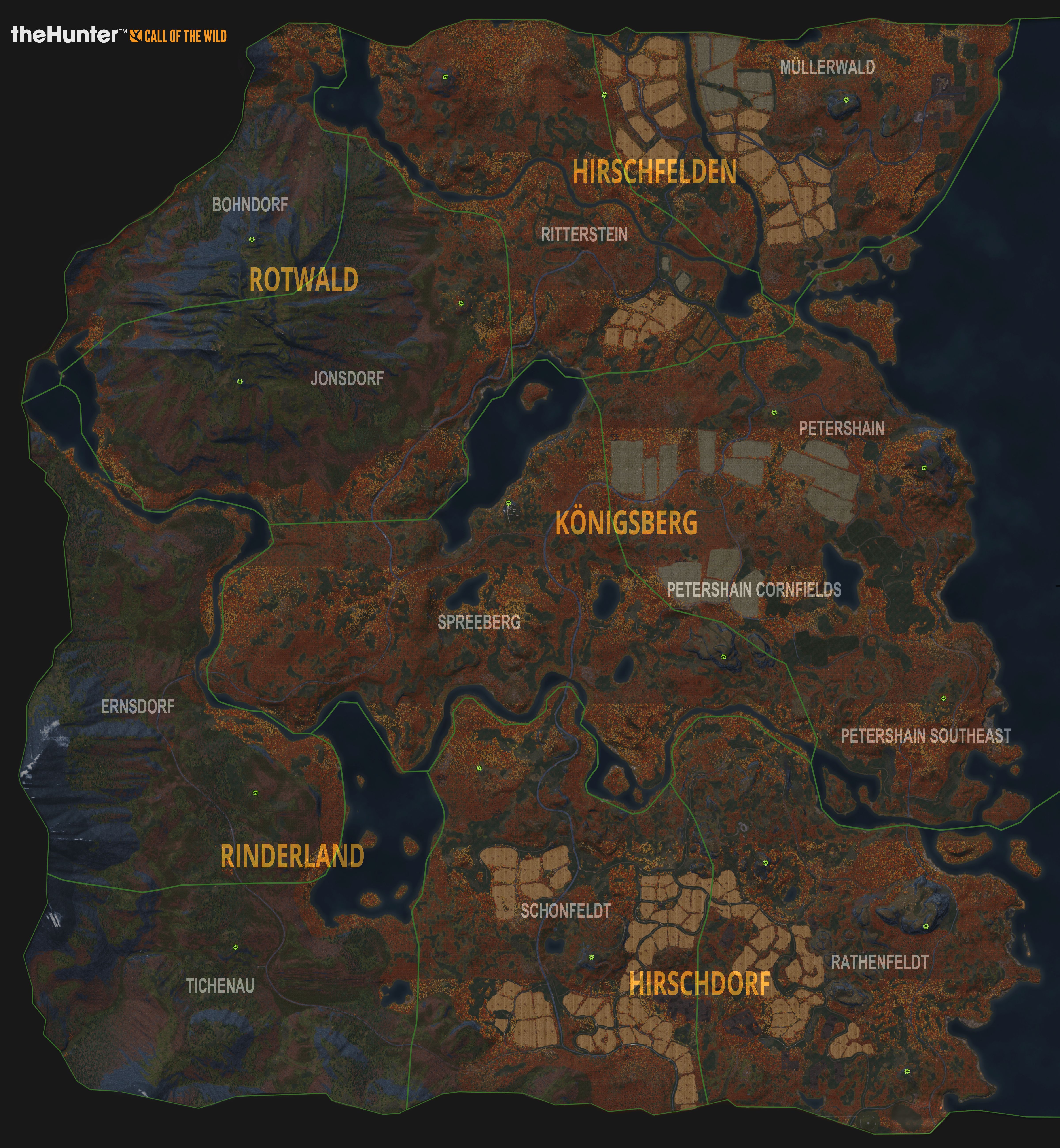 Thehunter Call Of The Wild All New Animal Location Maps High