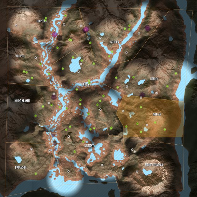 The Hunter: Call of the Wild - Outpost Locations at Layton Lake District Map
