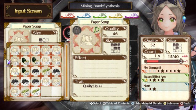 Atelier Firis - Synthesis Guide: Activating Item Properties