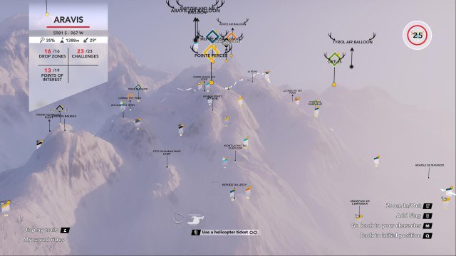 Steep - All Coordinates for Mountain Stories, Drop Zones and Points of Interests