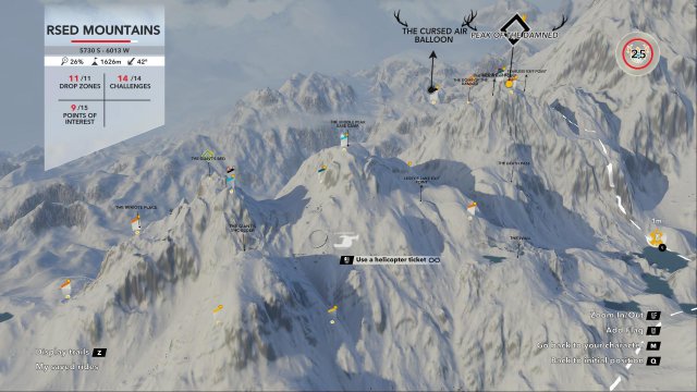 Steep - All Coordinates for Mountain Stories, Drop Zones and Points of Interests