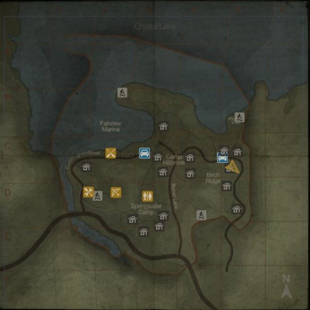 Friday the 13th: The Game - Maps