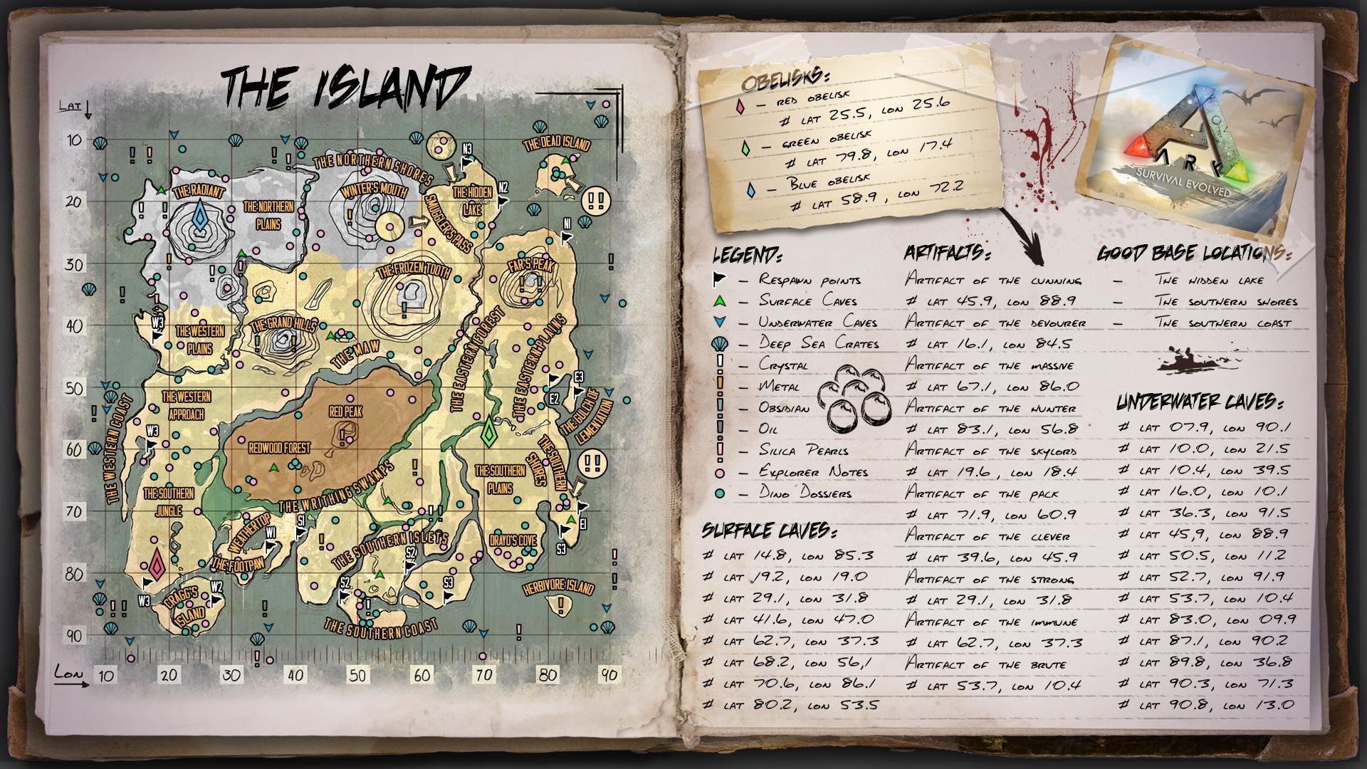 ark survival evolved resource map