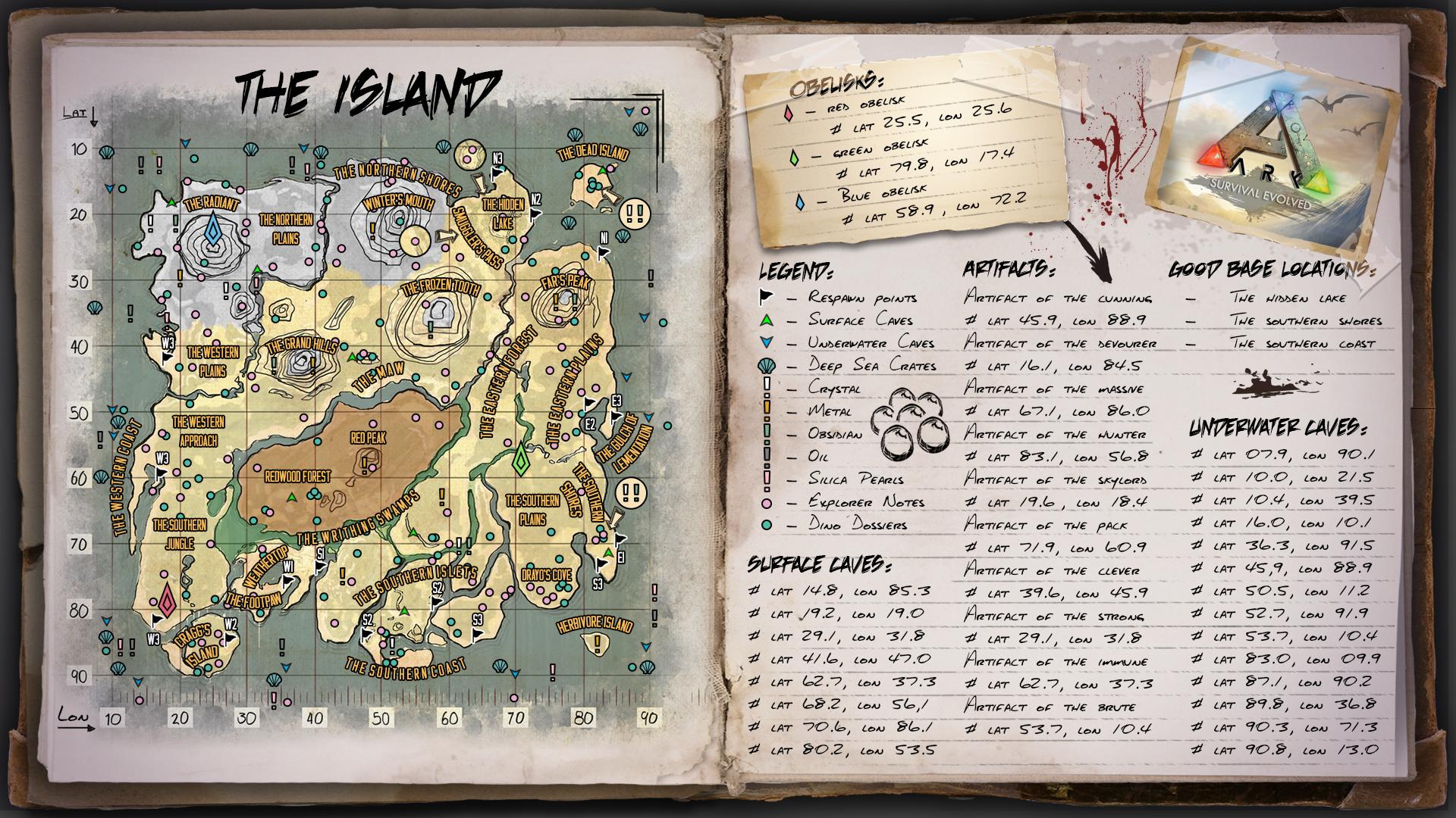 35 Ark Survival The Island Map Maps Database Source