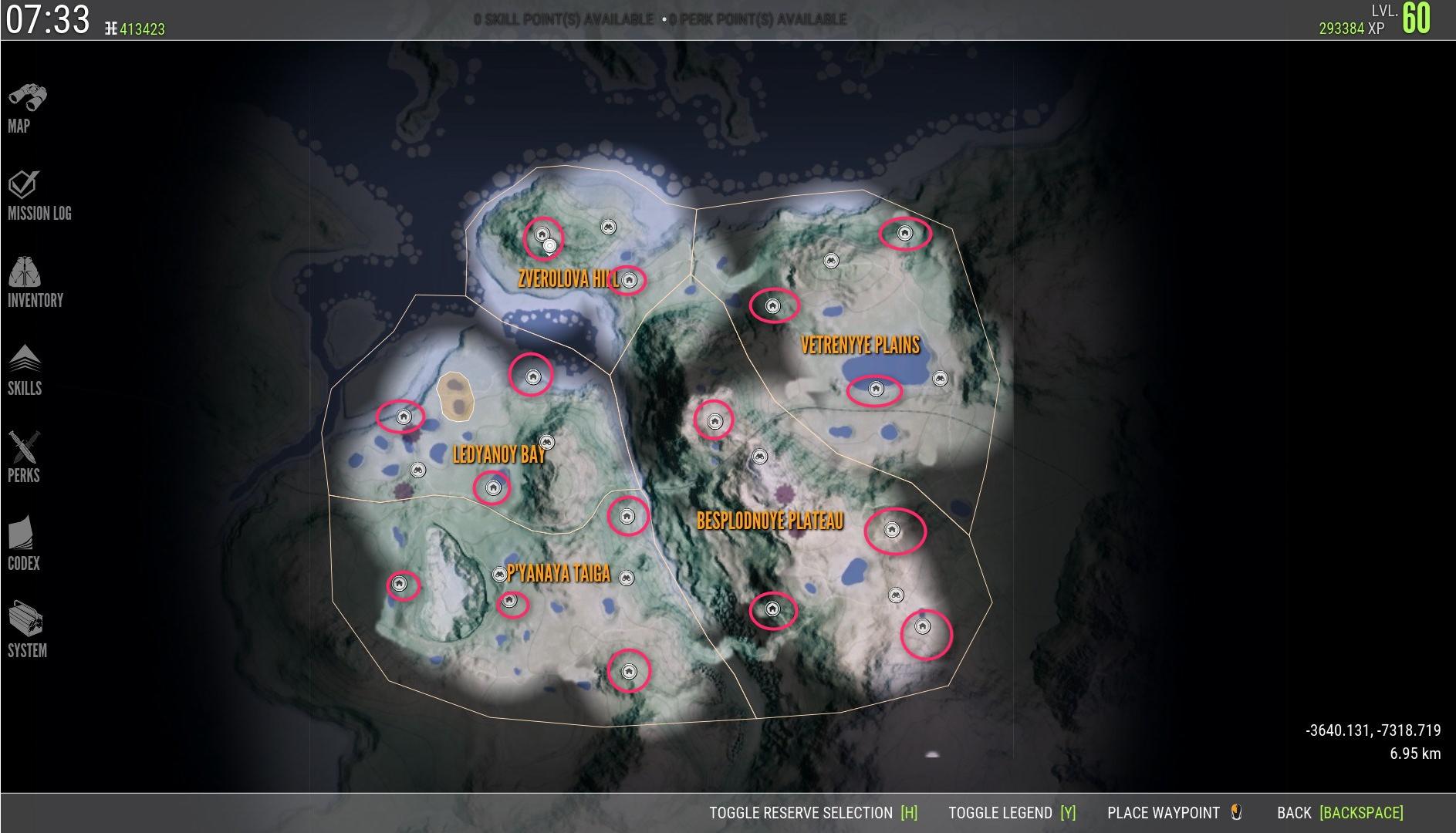 how big is the map in the hunter call of the wild
