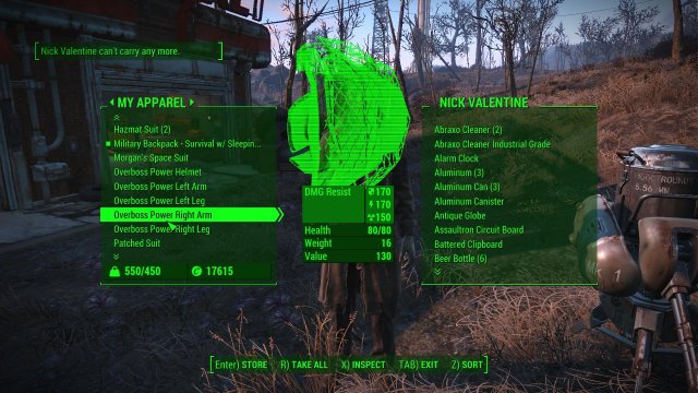 Fallout 4 - Unlimited Companion Storage Glitch