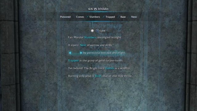 Middle-earth: Shadow of War - All Ithildin Door Poems