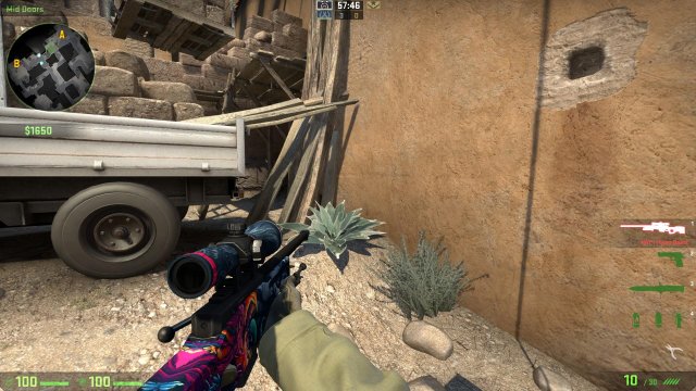 Counter-Strike: Global Offensive - Mid-Door Wallbang (New Dust 2)