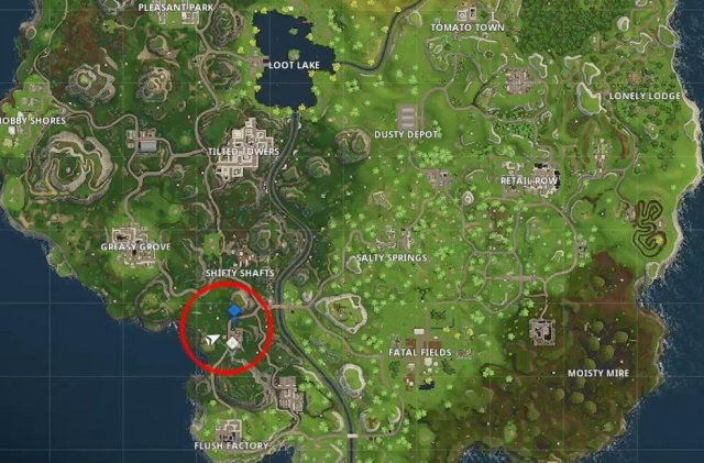 Fortnite Battle Royale - Dusty Depot Treasure Map Location (Season 3)