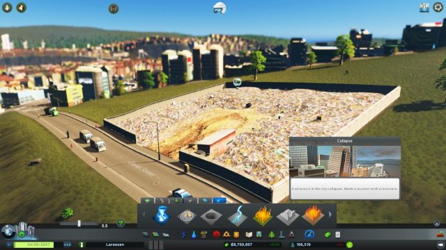 Cities: Skylines - Quickly Remove Full Cemetaries and Landfills