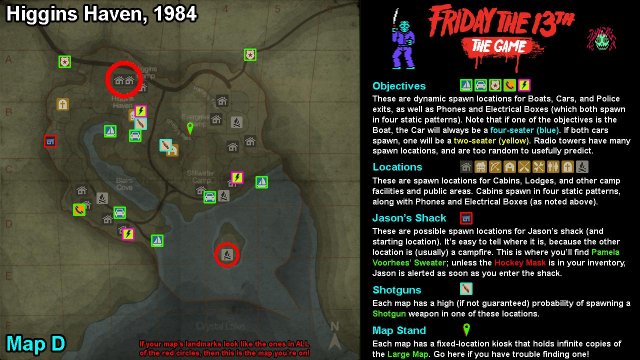 Friday the 13th: The Game - Full Maps With All Objective / Location Spawns image 27