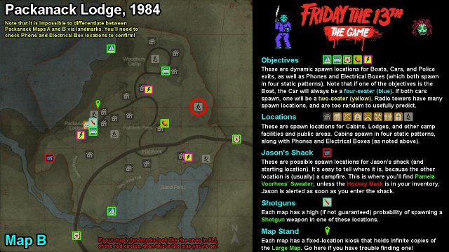 Friday the 13th: The Game - Full Maps With All Objective / Location Spawns image 34