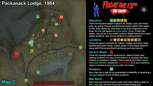 Friday the 13th: The Game - Full Maps With All Objective / Location Spawns image 37