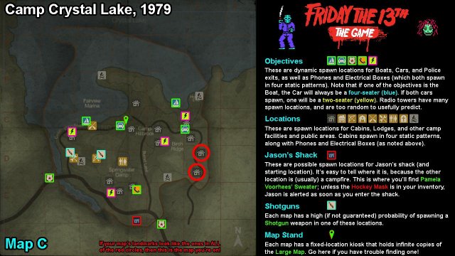 Friday the 13th: The Game - Full Maps With All Objective / Location Spawns image 11