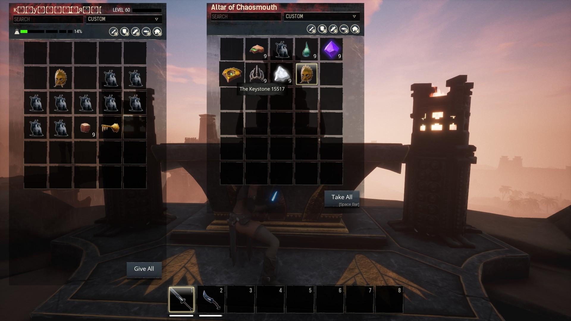 Conan Exiles How To Remove The Bracelet And Quit The World Boss Location