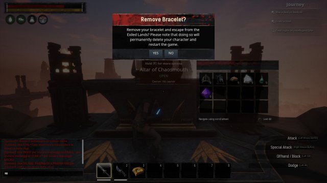 Conan Exiles - How to Remove the Bracelet and Quit the World + Boss Location