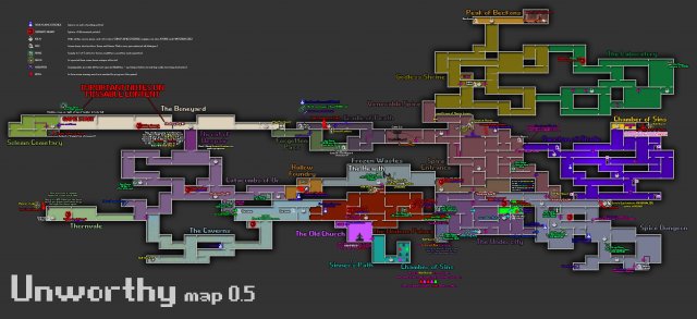 Unworthy - Map (All Collectibles and Bosses)