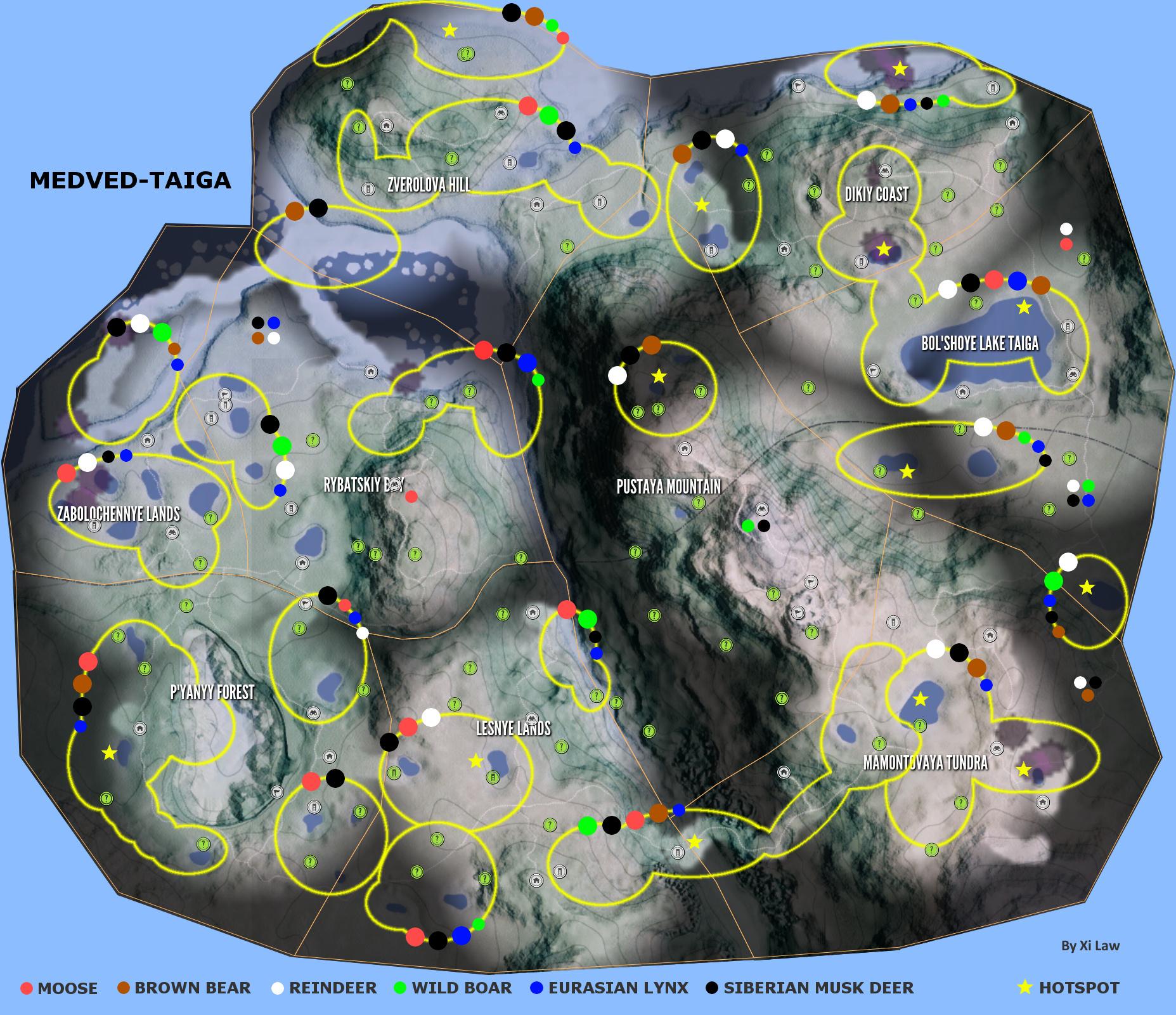 hunter call of the wild map size