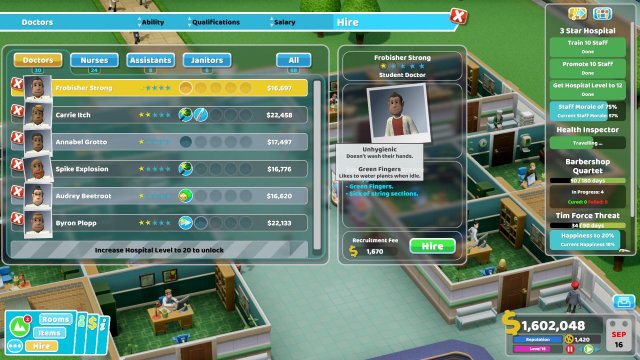 Two Point Hospital - School of the Gifted Employees Guide