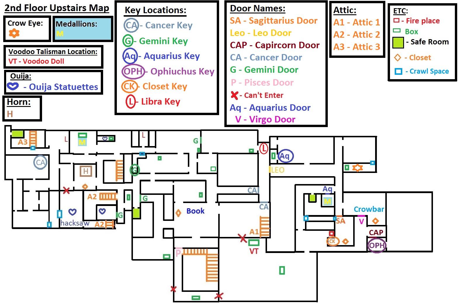 The Conjuring House All Key Item Locations Mansion Map