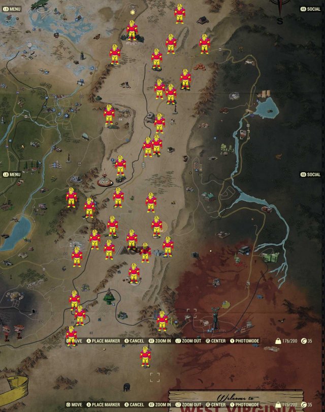 Fallout 76 - All Power Armor Locations