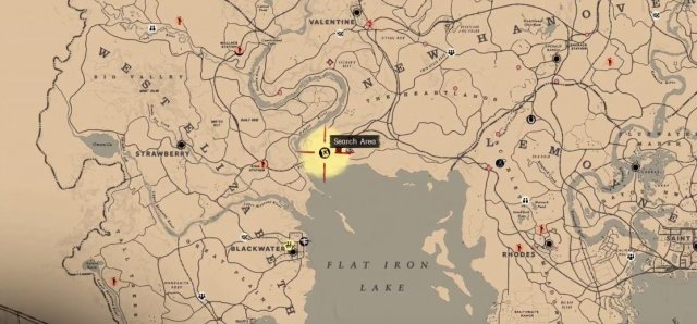 Red Dead Online - Bard's Crossing Treasure Map Location and Solution