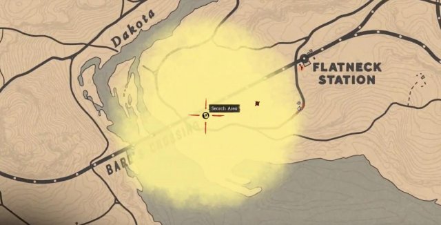 Red Dead Online - Bard's Crossing Treasure Map Location and Solution