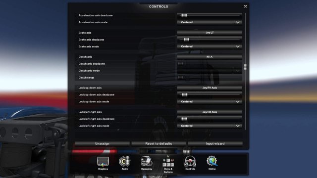 Euro Truck Simulator 2 - Xbox Controller Setting