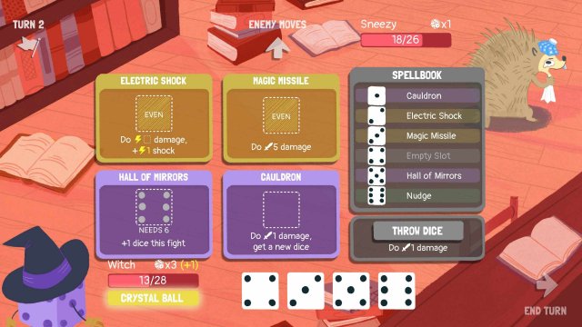 Dicey Dungeons - Witch Walkthrough / Shocks & Spears image 26