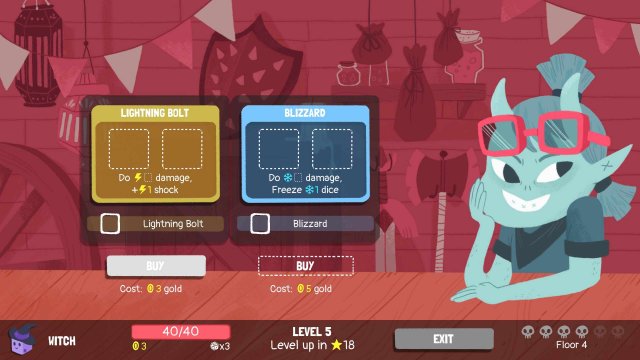 Dicey Dungeons - Witch Walkthrough / Shocks & Spears image 78