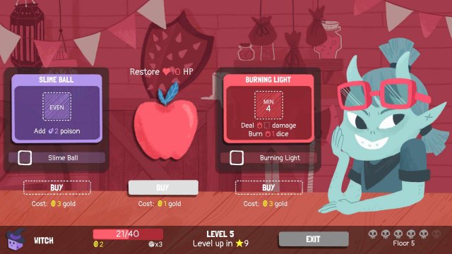 Dicey Dungeons - Witch Walkthrough / Shocks & Spears image 83