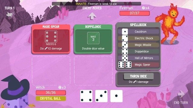 Dicey Dungeons - Witch Walkthrough / Shocks & Spears image 49