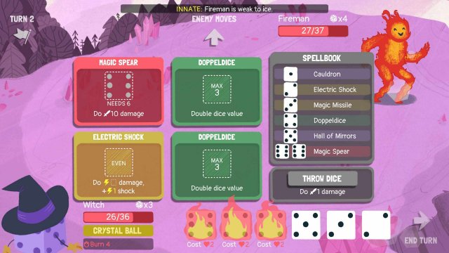 Dicey Dungeons - Witch Walkthrough / Shocks & Spears image 51