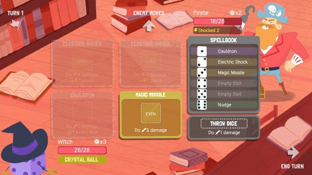 Dicey Dungeons - Witch Walkthrough / Shocks & Spears image 14