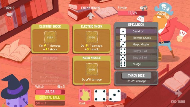 Dicey Dungeons - Witch Walkthrough / Shocks & Spears image 16