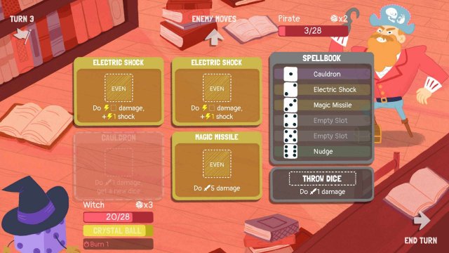 Dicey Dungeons - Witch Walkthrough / Shocks & Spears image 18