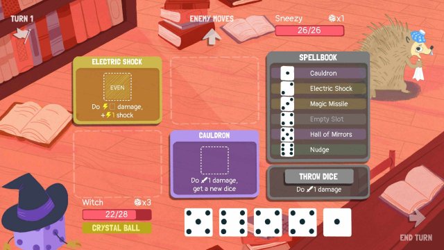 Dicey Dungeons - Witch Walkthrough / Shocks & Spears image 24