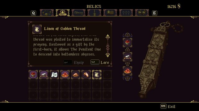 Blasphemous - Linen of Golden Thread (Jocinero Questline)