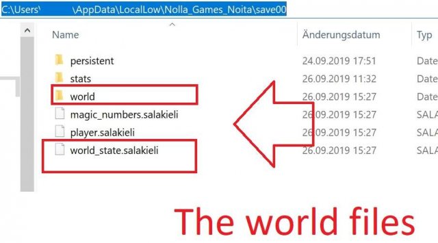 Noita - How to Save Your Actual Seed and Backup Your Savegames