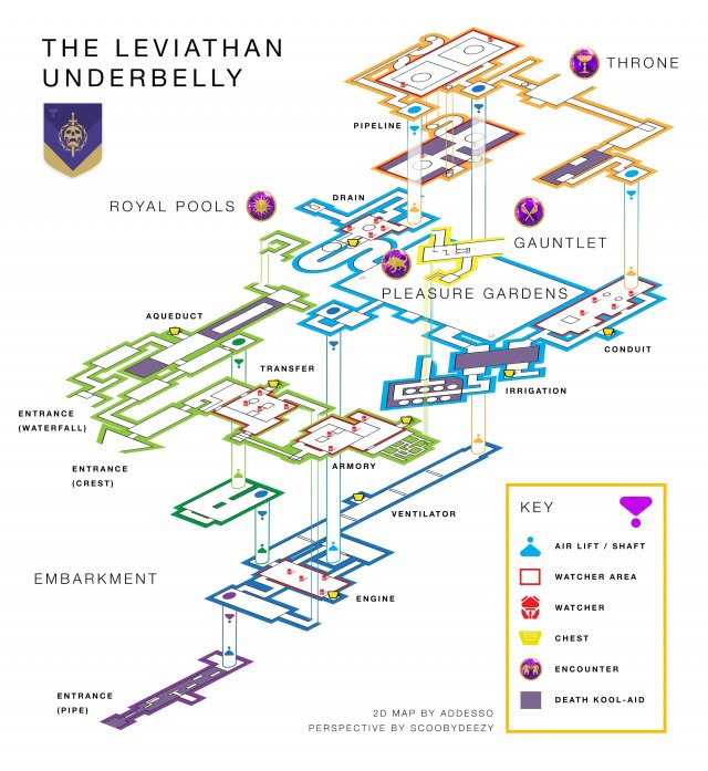 Destiny 2 - Leviathan Underbelly Map