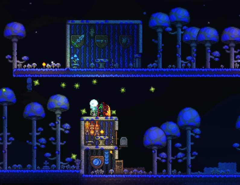 Terraria Mushroom House / Can someone count how many times i said um