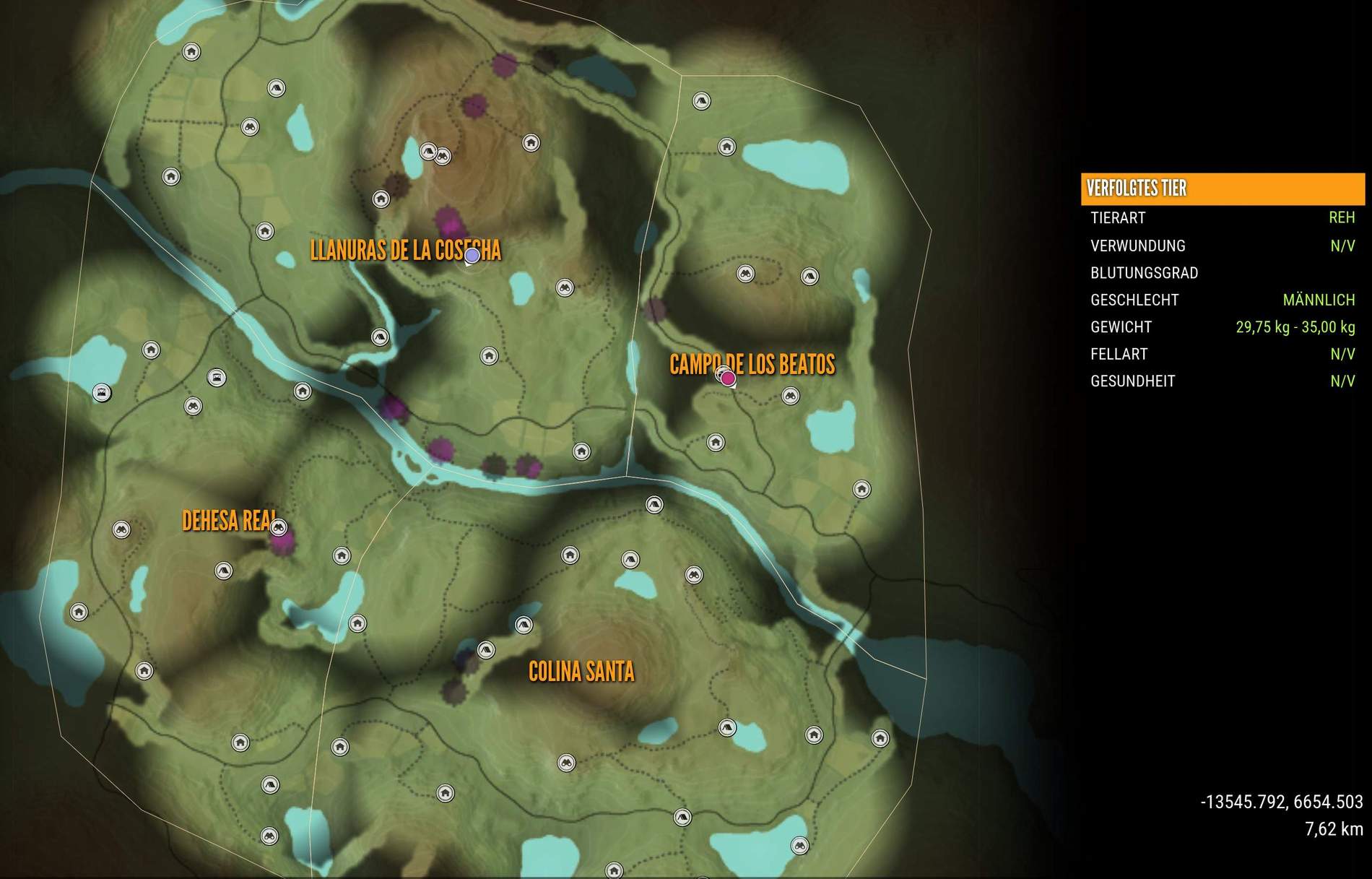 the hunter call of the wild map hotspots