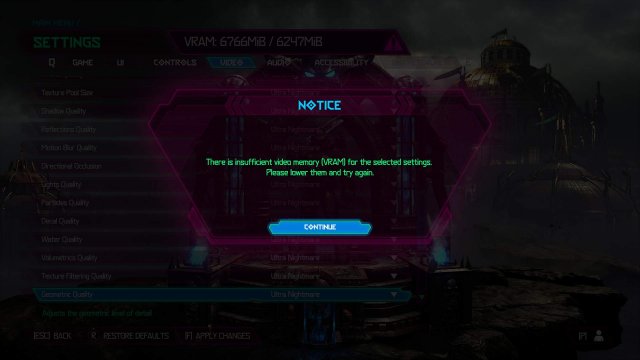 DOOM Eternal - How To Bypass The VRAM Limitation image 8