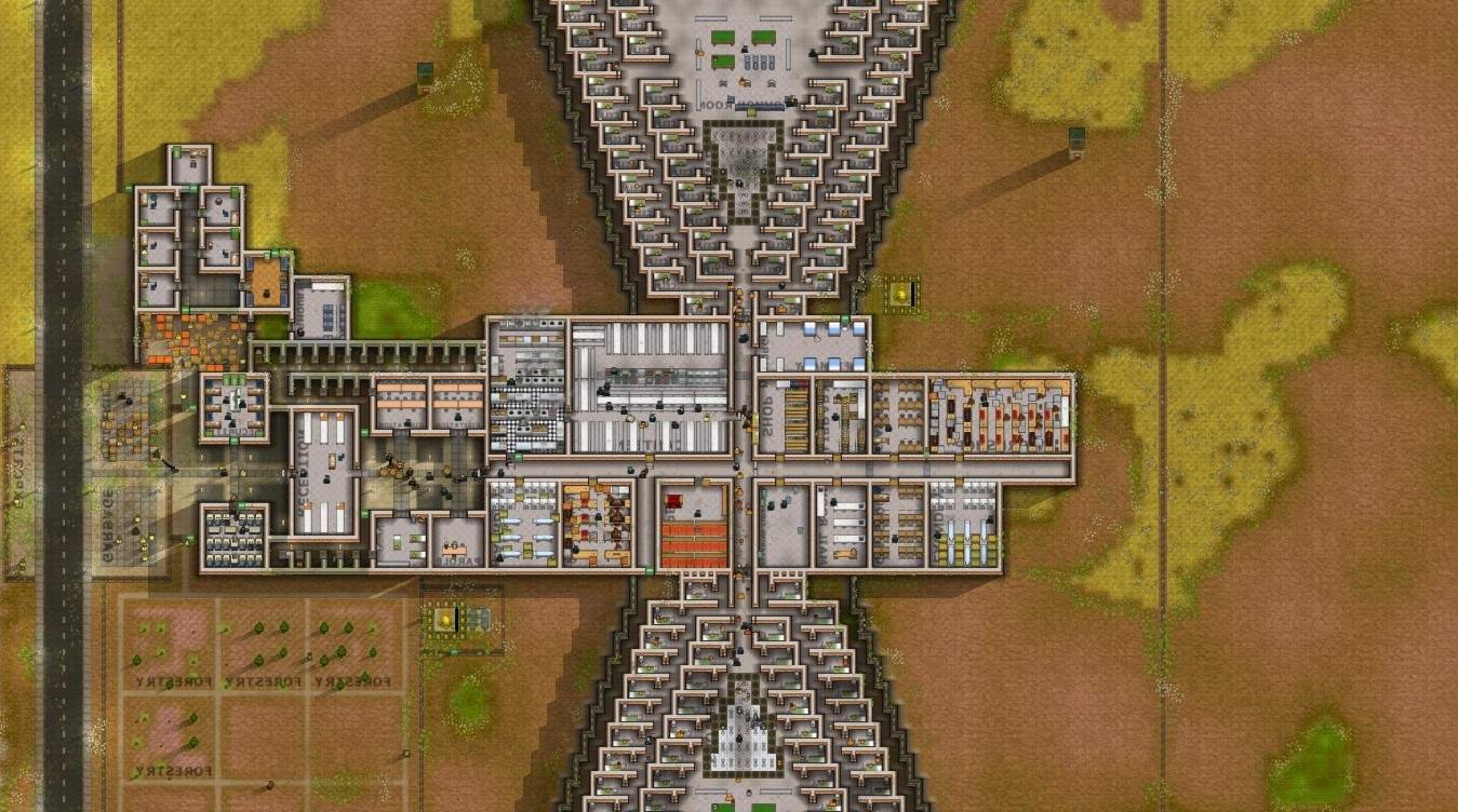 9. "Prison Architect" challenge: Create a prison with only inmates with blue hair - wide 5