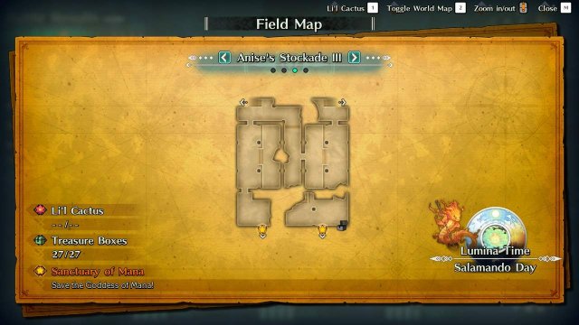 Trials of Mana - Anise's Stockade Guide (Maps + Quick Walkthrough) image 63