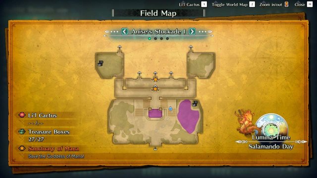 Trials of Mana - Anise's Stockade Guide (Maps + Quick Walkthrough) image 59