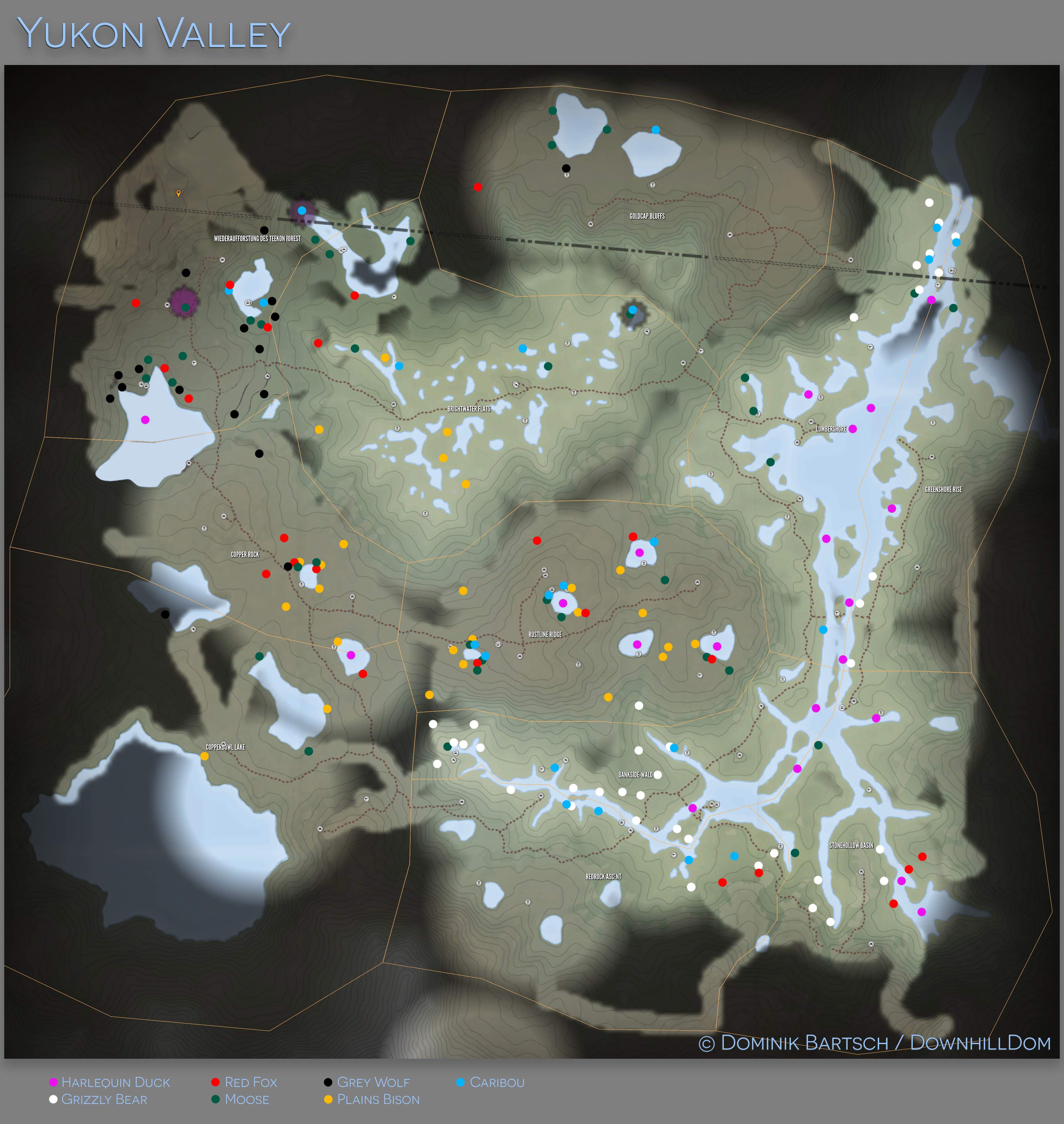 the hunter call of the wild maps list