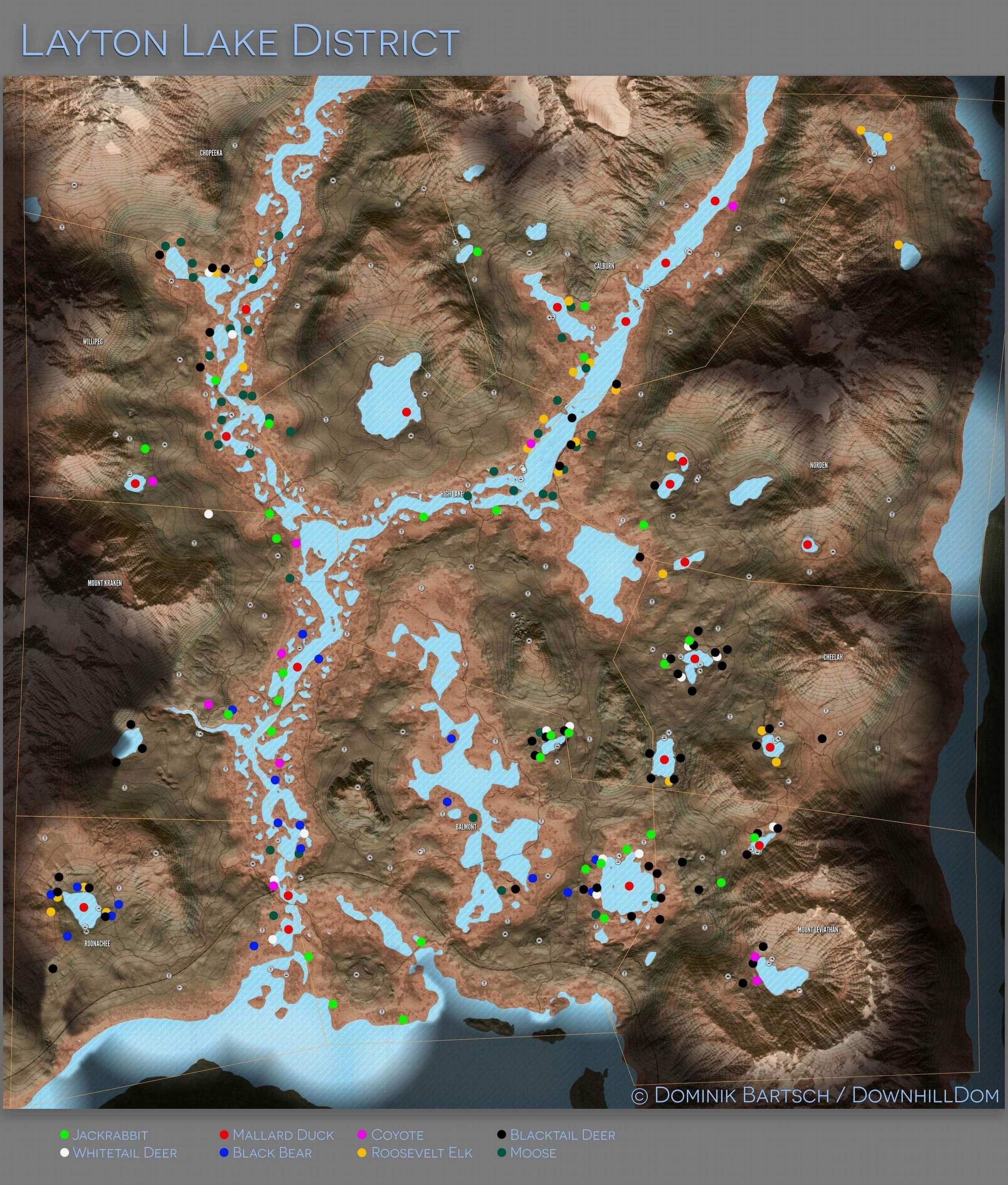 the hunter call of the wild animal map yukon