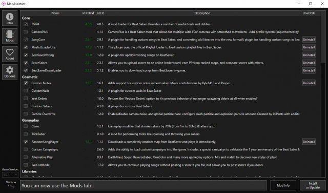 latest beat saber mod manager