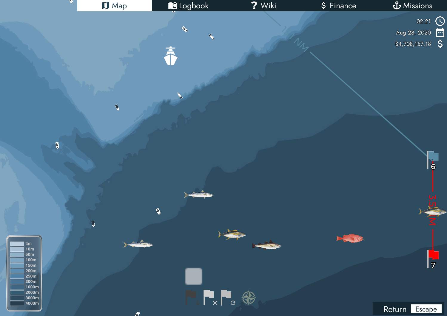 Atlantic Ocean Fishing Map 